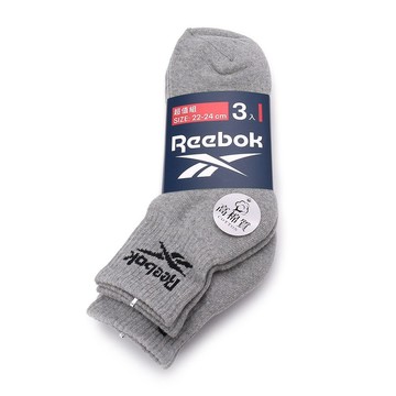 REEBOK 棉選舒厚1/2襪 3入組 灰