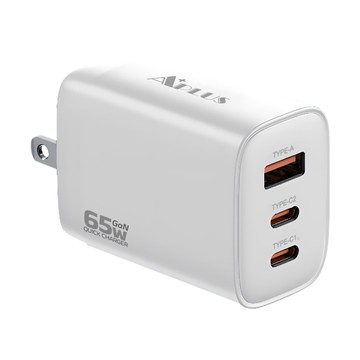 APLUS+ 65W 氮化鎵 2C1A 摺疊式 USB多孔快充頭(充電器)