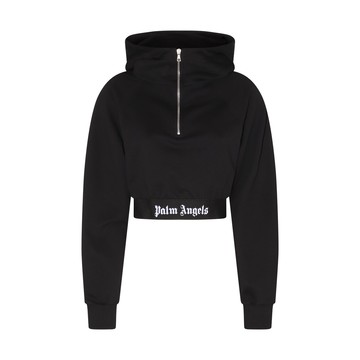 Palm Angels - Black And White Cotton Sweatshirt