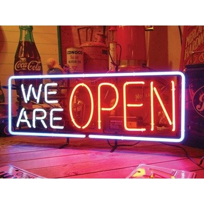 ネオンサイン WE ARE OPEN ネオン管 ネオンライト 店舗照明