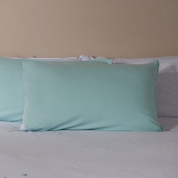 素面雙色信封式枕套1入-湖水綠