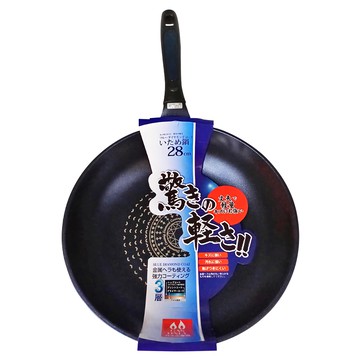 PEARL LIFE 珍珠金屬 輕量藍色鑽石塗層不沾炒鍋 HB-2019 48 x 29 x 12cm  28cm  1個