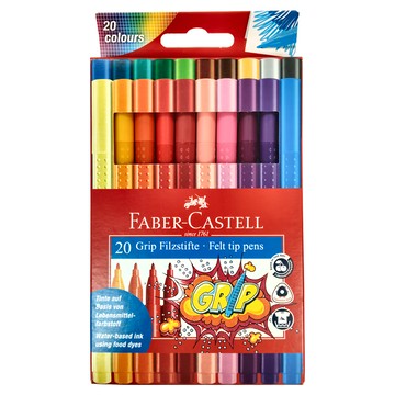 FABER-CASTELL 輝柏 握得住抗壓三角筆桿彩色筆 155320  20色  1盒