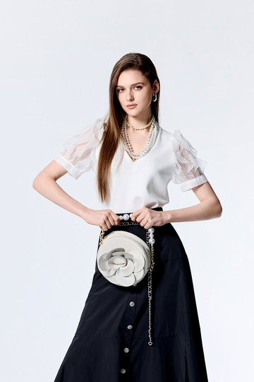 荷葉波浪異材拼接單品