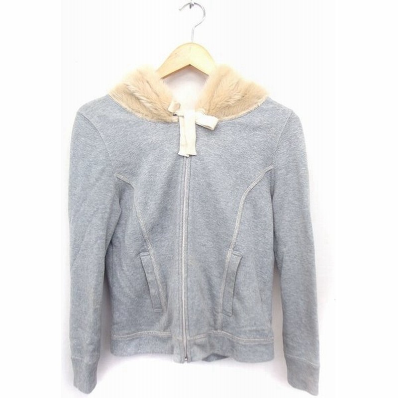 中古 ジルスチュアート Jill Stuart ジップアップ パーカー エコファー フード 長袖 コットン 綿 M グレー 灰 Ft レディース ベクトル 古着 通販 Lineポイント最大0 5 Get Lineショッピング