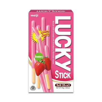 [家速配]明治Lucky草莓口味棒狀餅乾