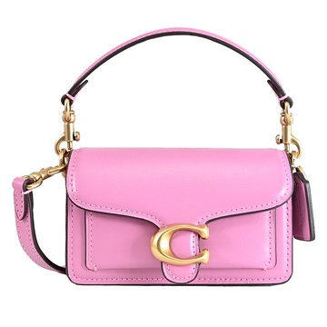 COACH CAN60 TABBY 12 經典C LOGO迷你包/小廢包.淺紫紅