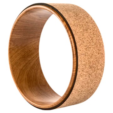 LEADER X 專業塑身 後彎伸展輔助軟木瑜珈圈 承重150kg  1個  原木色  33 x 12.7cm