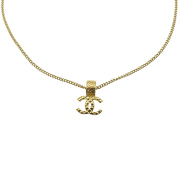 CHANEL 香奈兒 金色 菱格紋 logo 項鍊 【二手名牌BRAND OFF】