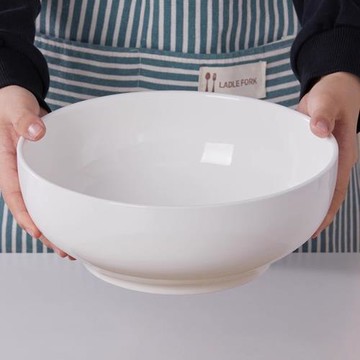 大海碗家用陶瓷釉下彩盛湯碗白色加厚可微波飯店特大號酸菜魚湯盆