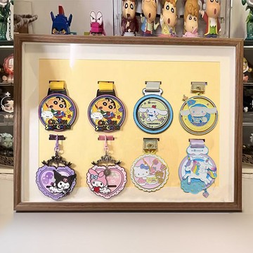 ✨限時秒殺☜桃園出貨✨Keep奖牌收纳展示盒马拉松奖牌展示架挂摆台挂墙纪念勋章框徽章