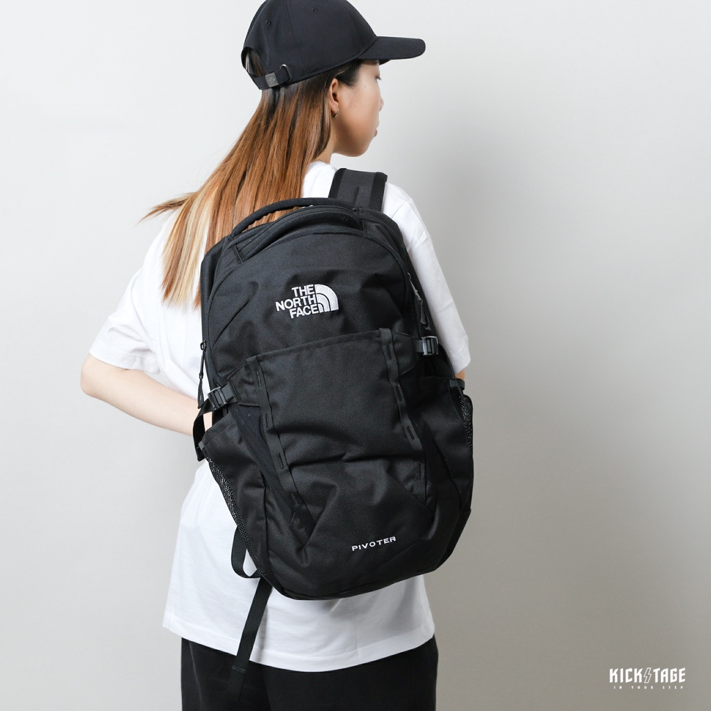 THE NORTH FACE TNF PIVOTER BACKPACK 黑色刺繡北臉後背包