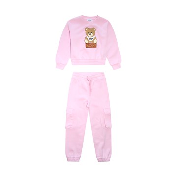 Moschino - Pink Cotton Teddy Boy Two Pieces Nursery Set