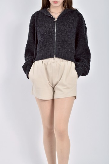 (XL) f orth質感連帽雙頭外套灰色外套