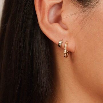 纏繞18k金色編織風麻花個性耳環耳飾 鑲鑽圓圈輕奢風耳環 交換禮