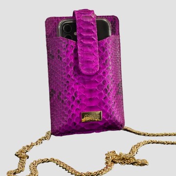 蟒蛇皮手機殼，蛇皮手機，手機皮夾，粉紅蟒蛇皮手機包
