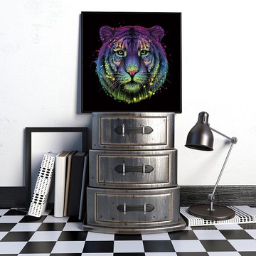 虎 • 霓彩 - 童趣/掛畫/兒童房/佈置/牆面裝飾/複製畫/老虎