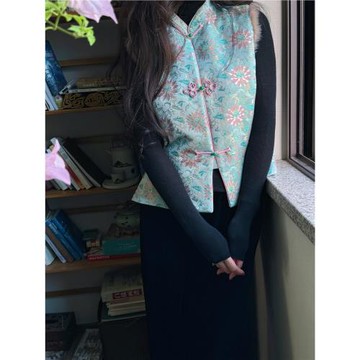 【步步生蓮】新中式女馬甲秋冬外套2024年新款國風女裝加棉馬夾女