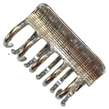 JY 造型抓夾  方形銀色  2個  銀色