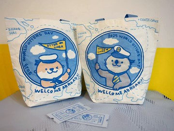 Shine原創2025年世界水獺日限定款編織袋托特包