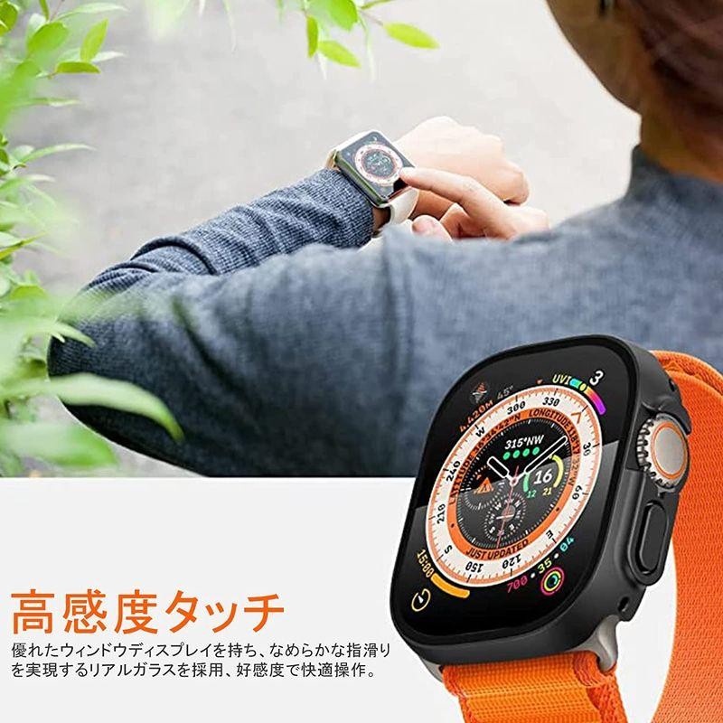 Apple Watch Ultra 49mm 専用 ケース (ブラック) 一体型 全面保護 PC