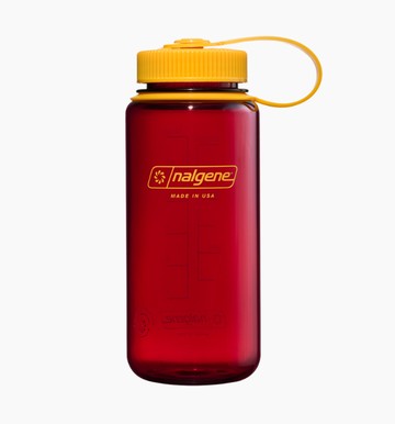 【【蘋果戶外】】Nalgene 2020-4016【棕紅】 0.5公升 (刻度400可裝至500cc) 寬嘴水壺 美國 Tritan 不含環境荷爾蒙-雙酚A
