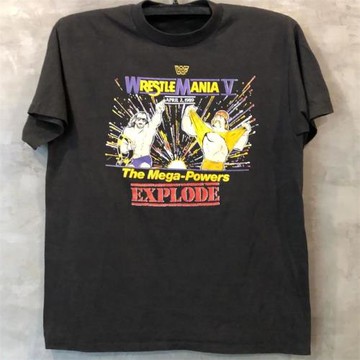 潮牌ins街頭WWE摔跤手摔角周邊潮流短袖oversize純棉印花質感T恤