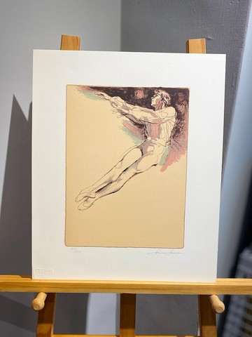 藝術家Jim Jonson(1928-1999)-Male Dancer男舞者-Lithograph版畫