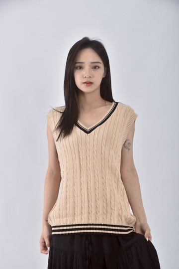 (M) kinloch anderson質感棉質純棉杏色上衣