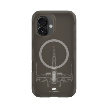iPhone 16 AirX 本質黑 - 迪士尼-星際大戰 Star Wars - X戰機-線條白