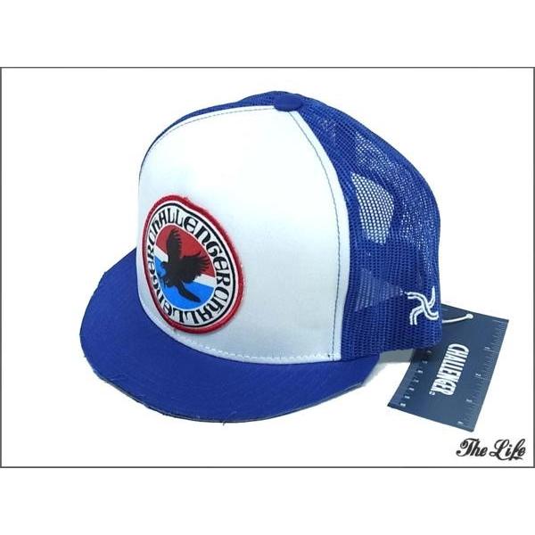 中古 美品 チャレンジャーMESH CAP EAGLEツバ切りキャップ(BLUE)F ...