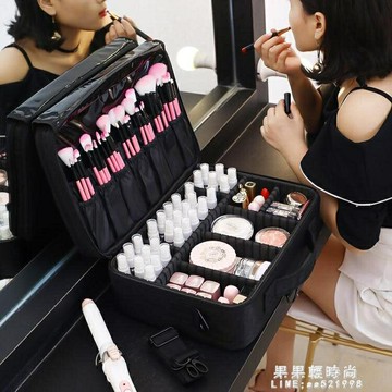 包件配飾~專業便攜化妝包女ins風大容量手提跟妝美甲紋繡半永久工具收納箱 雙11全館免運