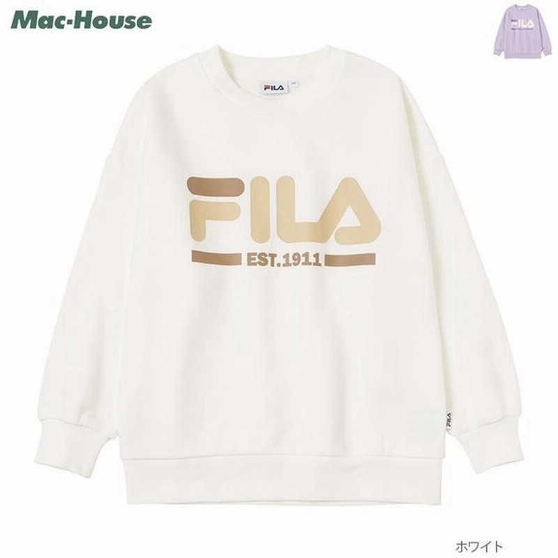 Fila フィラ トレーナー キッズ 裏起毛 通園 通学 長袖 プルオーバー 袖口リブ スウェット 暖かい ロゴ プリント トップス 通販 Lineポイント最大0 5 Get Lineショッピング