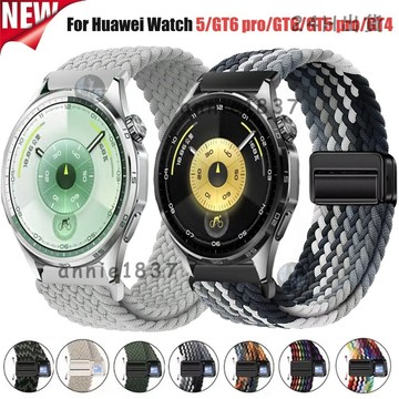 🔥免運 臺灣出貨🔥華為Watch 5 GT6/5Pro 46mm 18/22mm尼龍編織錶帶 磁扣錶帶 Venu 4