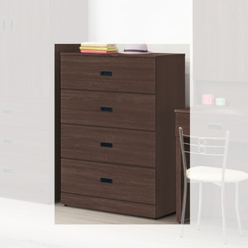 【顛覆設計】里多卡2.7尺大四斗櫃(胡桃色)