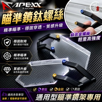【叫小賀】APEXX 瞄準鏡 鈦螺絲 大燈護甲螺絲 直上更換 瞄準鏡螺絲 M3 鈦螺絲 apexx瞄準鏡螺絲 鈦合金螺絲