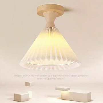 【威森家居】北歐 實木百褶傘罩吸頂燈 現貨實木鐵藝工業風現代簡約吊燈壁燈客廳臥室燈具設計師檯燈立燈 L180657