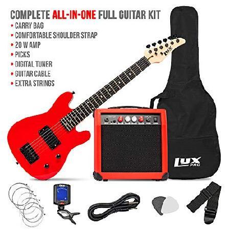 LyxPro 30 Inch Electric Guitar and Starter Kit for Kids with Size Beginner’s Guitar, Amp, Six Strings, Two Picks, Shoulder Strap, Digital Clip On