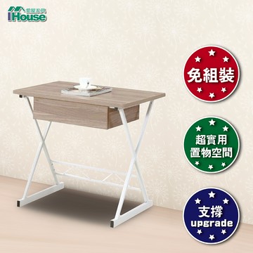IHouse-尼瓦拉 橡木1抽簡約電腦桌