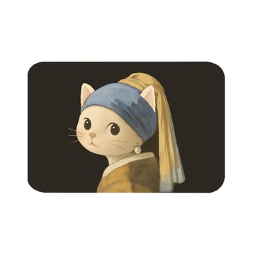 【怪獸】瑪思特 30秒瞬吸 軟式珪藻土吸水地墊 北歐動物系列 (60x40cm) -珍珠貓