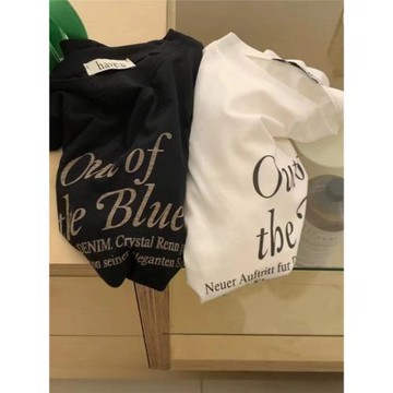 2025新款寬松圓領正肩休閑短袖上衣女春夏韓系簡約字母印花t恤潮