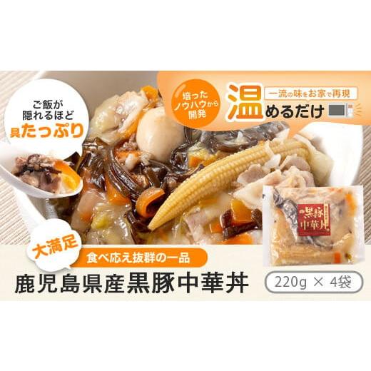 ふるさと納税 鹿児島県 薩摩川内市 AS-044 鹿児島県産 黒豚 中華丼の具 4ハ゜ック(レンシ゛対応)レトルト