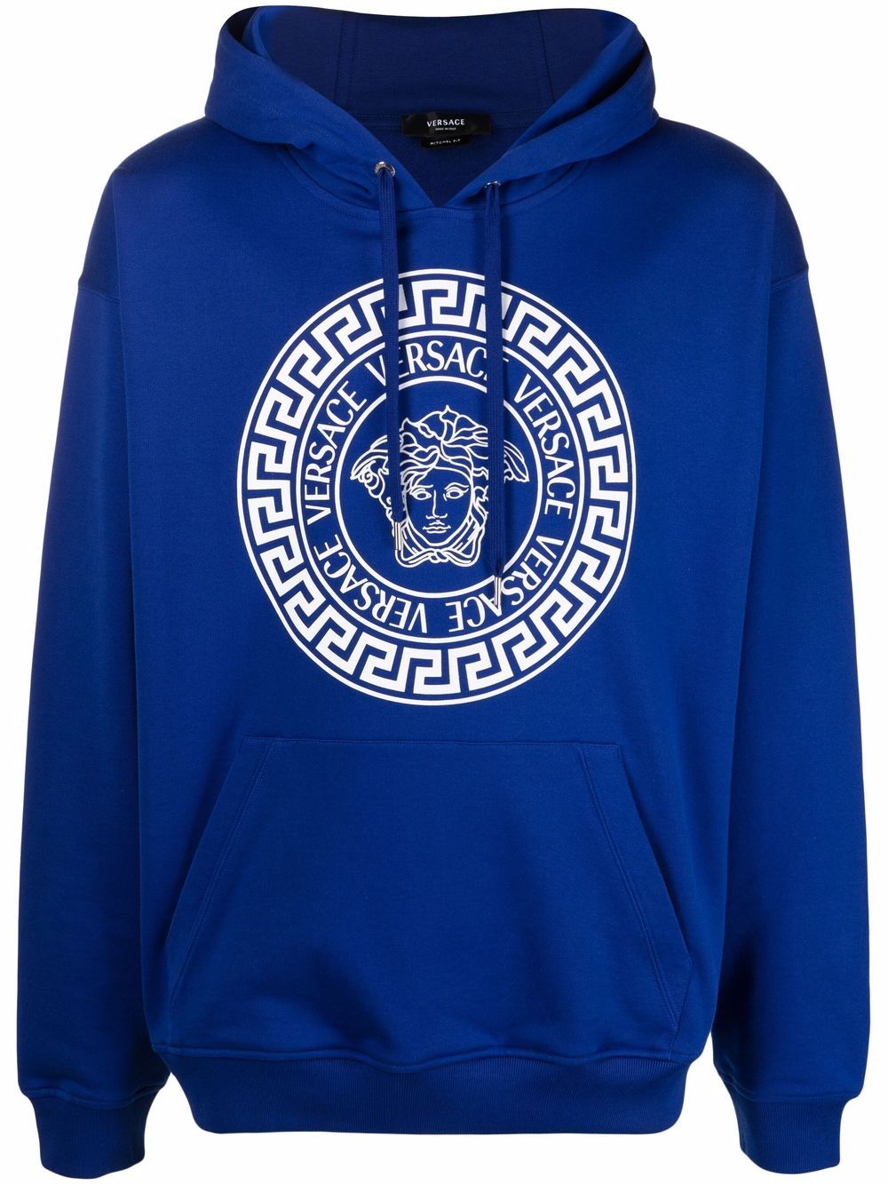 Versace Medusa logo print hoodie men CottonCotton L Blue Farfetch LINE