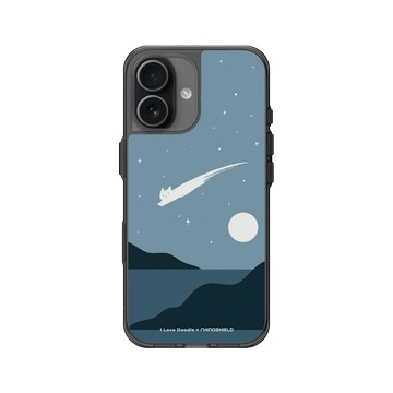 iPhone 17 Clear (相機按鈕) 酷墨灰 - ilovedoodle (Lim Heng Swee) - Cat Landscape - Meteor 貓咪流星