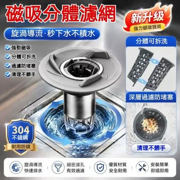 台灣出貨🔥衛生間不鏽鋼日式漩渦地漏 通用地漏 便攜防臭防蟲 浴室下水道大濾網地漏  排水孔防臭 地漏防臭器 浴室地漏