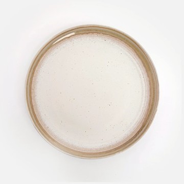 艾禮思陶瓷平盤23cm 彩紋米棕