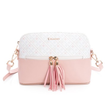 PLAYBOY - 斜背包  經典格紋系列 - 粉色/552-9502-12-7