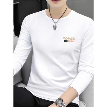 男士長袖t恤男2025春秋潮流ins內搭圓領打底衫體恤休閑百搭上衣服