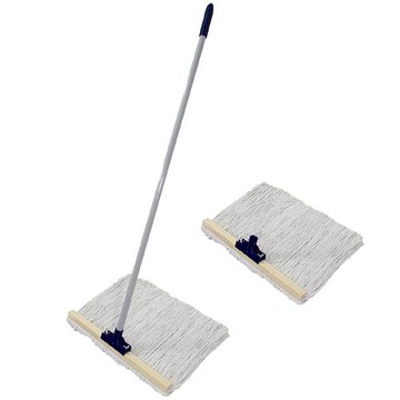 VICTORY-彩虹水洗去污棉紗拖把-15吋(1拖1替換頭)#1025048