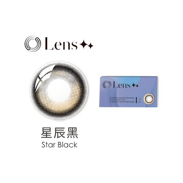 LENS++永暘光學彩色月拋1片裝-星辰黑 M1